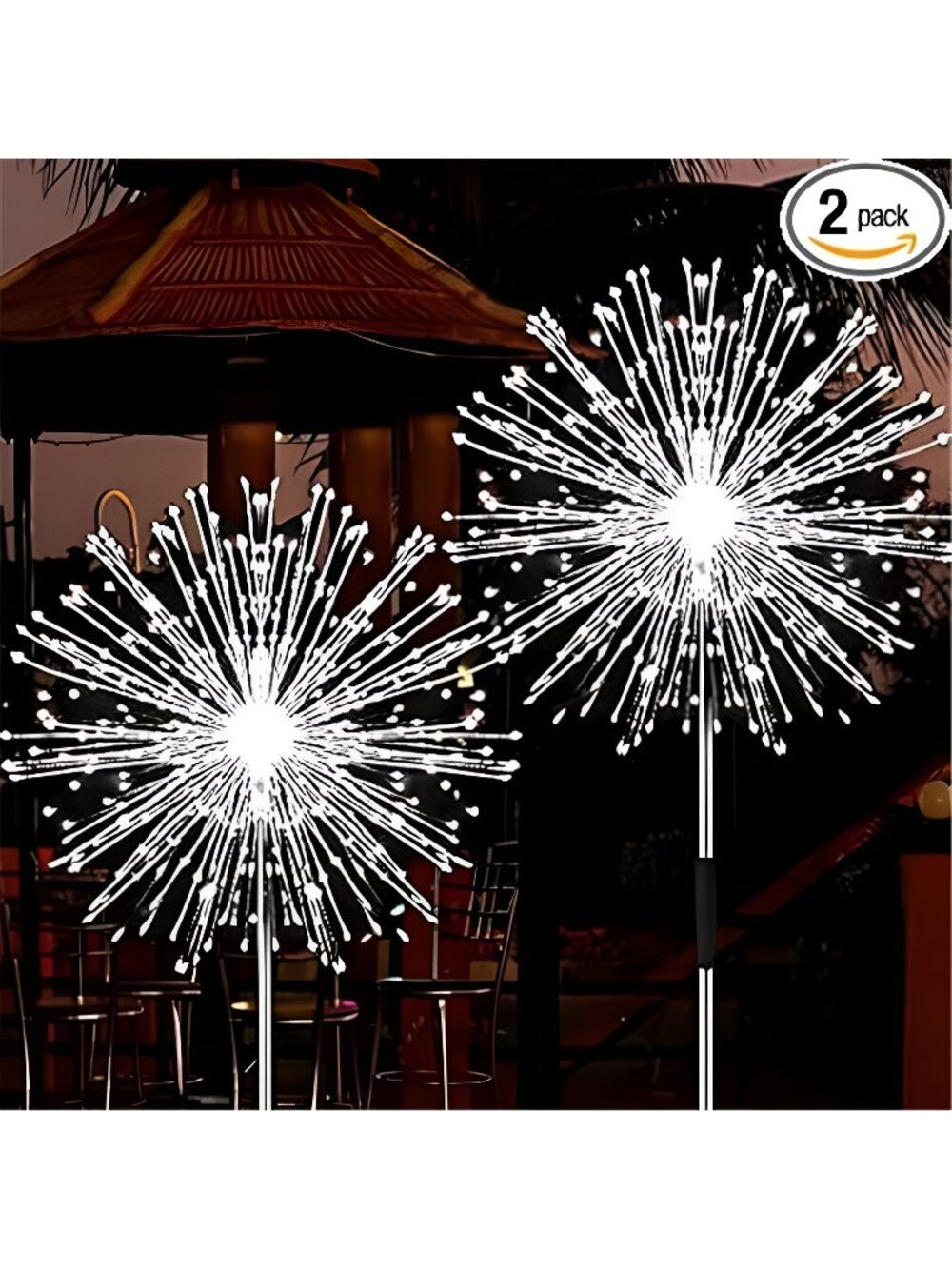 Solar Firework Lights, 2 Pack 135 LEDs 2 Lighting Modes Solar Lights Outdoor